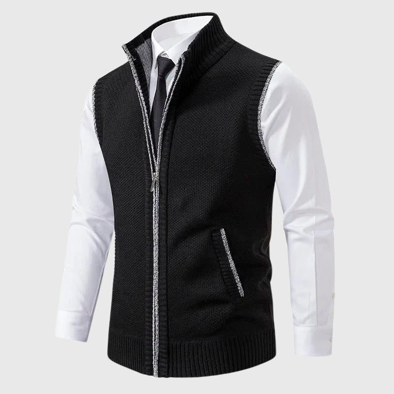 Kaelen - Men's Textured Sleeveless Knit Vest
