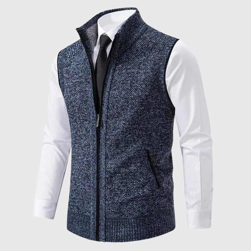Kaelen - Men's Textured Sleeveless Knit Vest