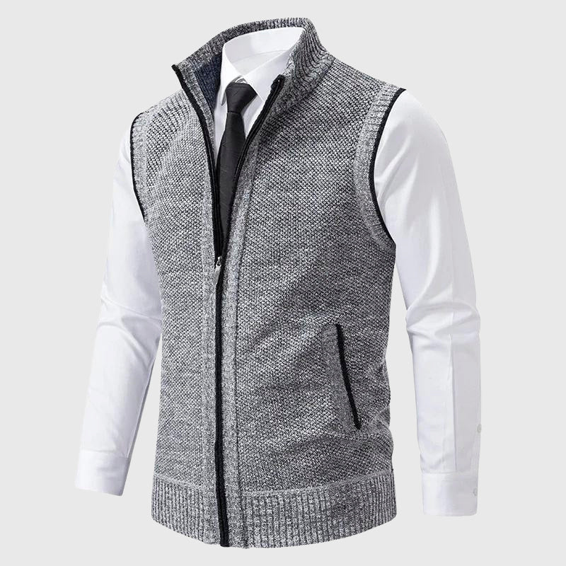 Kaelen - Men's Textured Sleeveless Knit Vest