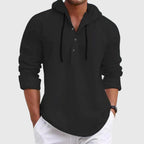 Karl - Men's Casual Hooded Button Placket Shirt