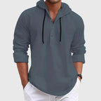 Karl - Men's Casual Hooded Button Placket Shirt