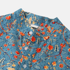 Kayden - Men's Floral Print Short Sleeve Henley Shirt