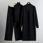 Kim - Women's Three-Piece Ribbed Knit Lounge Set