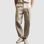 Kurt - Men's Linen Straight-Cut Pants