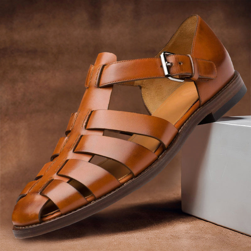 Leorin - Men's Buckle Strap Fisherman Sandals