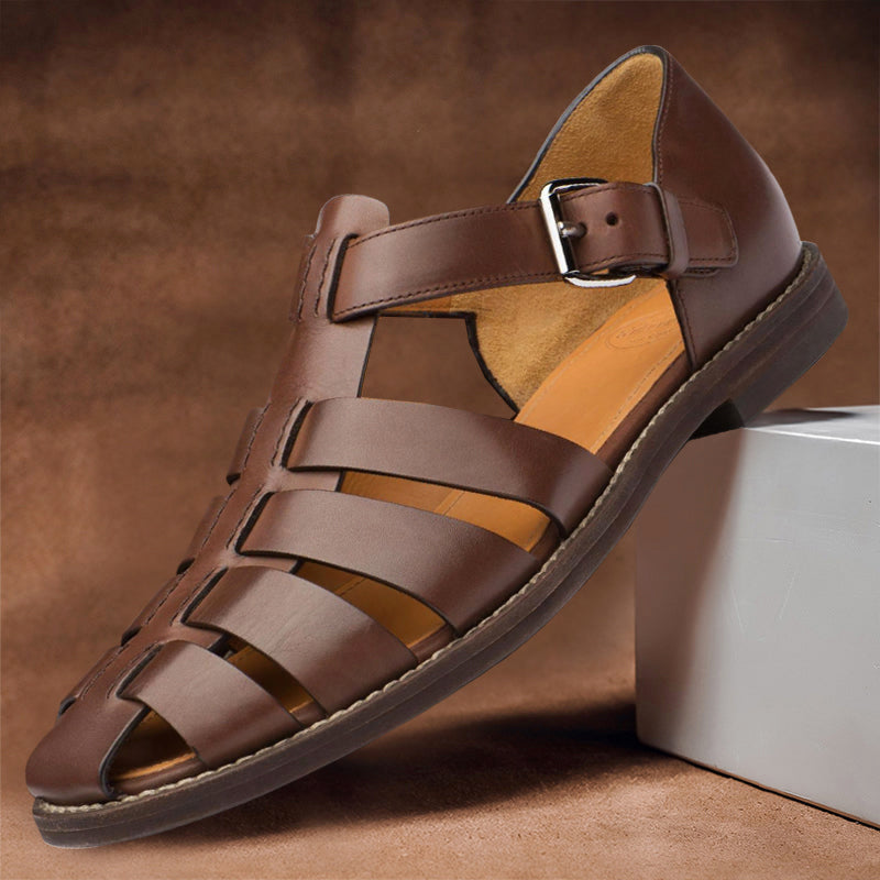 Leorin - Men's Buckle Strap Fisherman Sandals