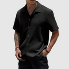 Lorenzo - Men's Loose Fit Long Sleeve Button-Down Shirt 4