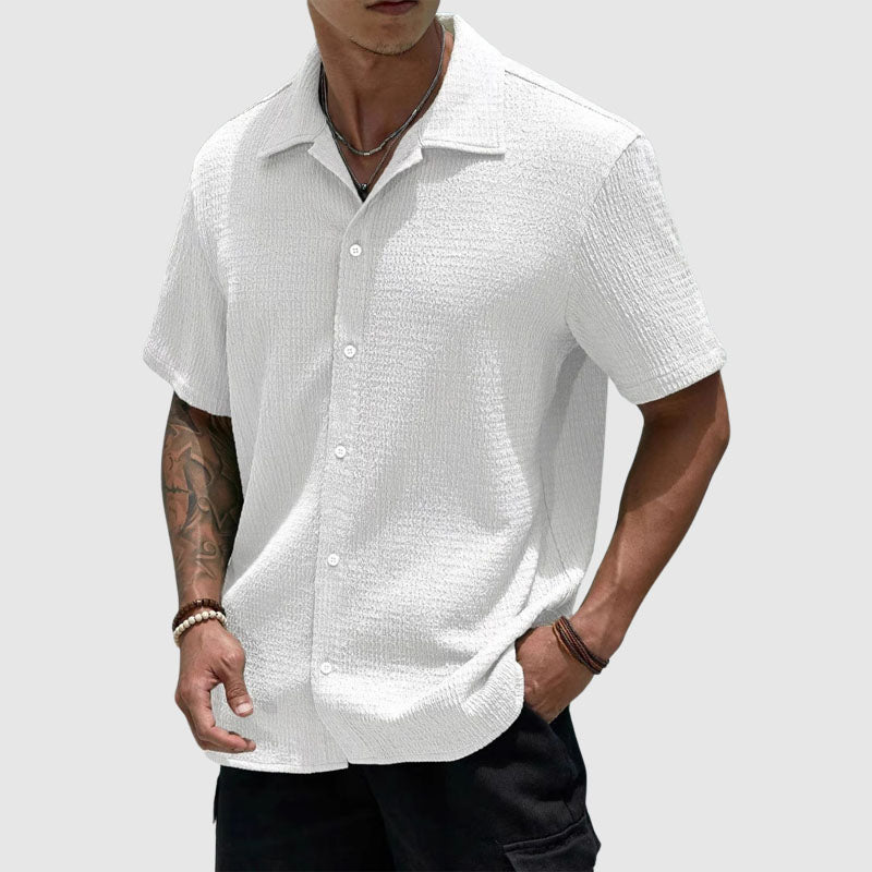 Lorenzo - Men's Loose Fit Long Sleeve Button-Down Shirt 5