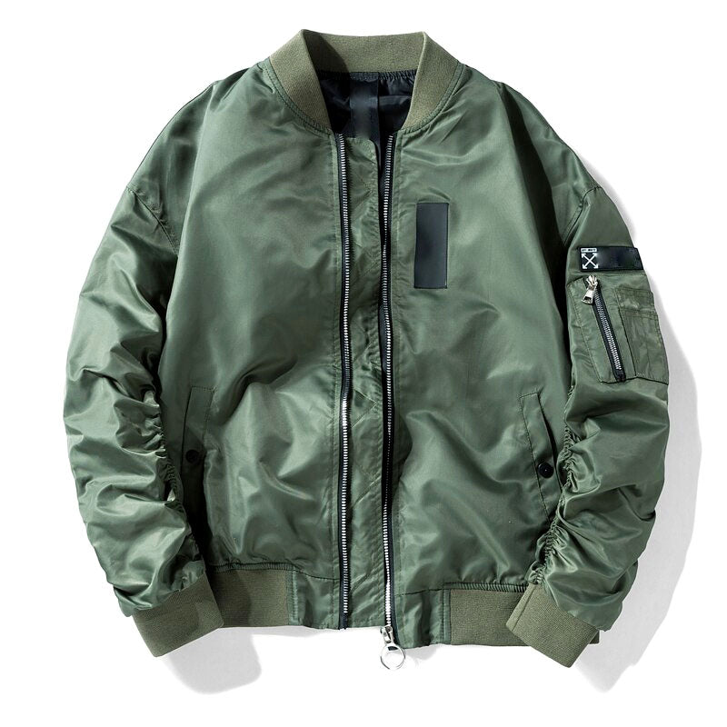 Lucas - Men's Relaxed-Fit Zip-Front Bomber Jacket