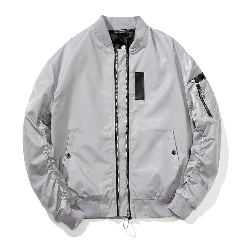 Lucas - Men's Relaxed-Fit Zip-Front Bomber Jacket