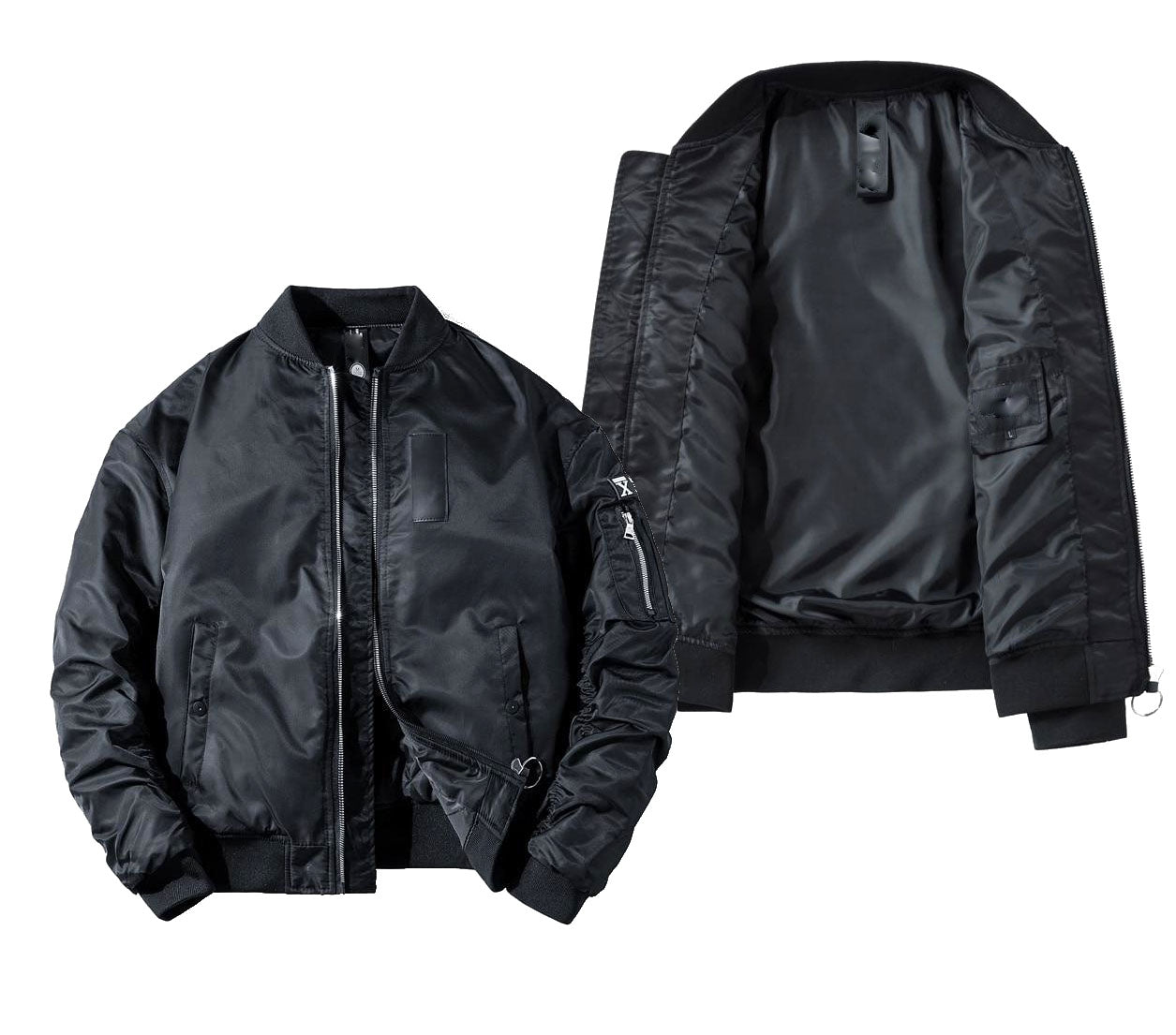 Lucas - Men's Relaxed-Fit Zip-Front Bomber Jacket