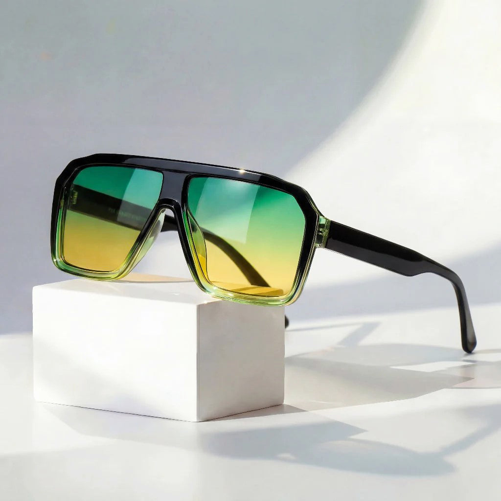 Malibu - Oversized Gradient Lens Sunglasses