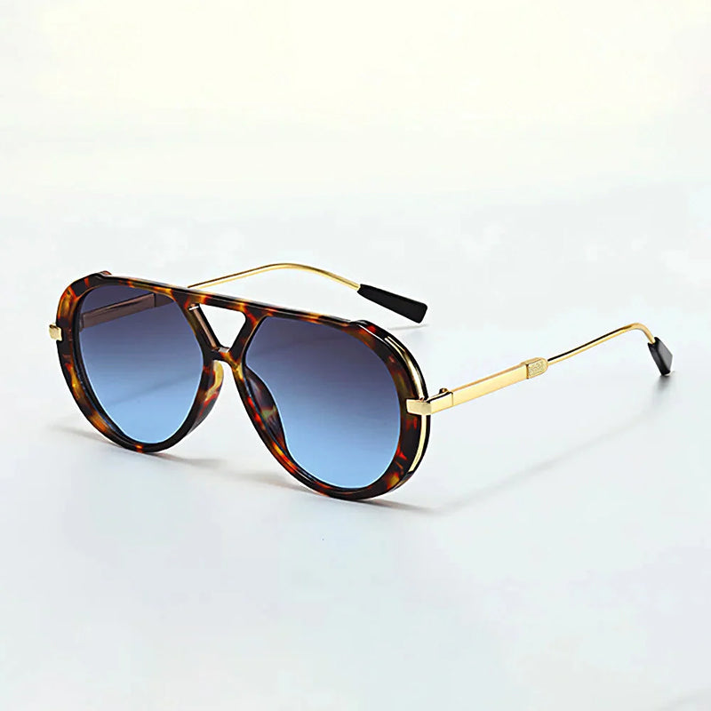 Malibu - Retro Tortoise Aviator Sunglasses