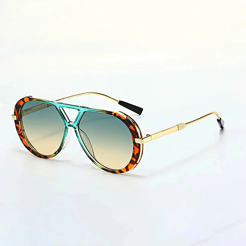 Malibu - Retro Tortoise Aviator Sunglasses