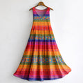 Marrakesh - Women's Boho Print Sleeveless Maxi Dress