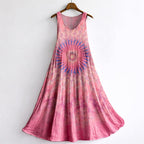 Marrakesh - Women's Boho Print Sleeveless Maxi Dress
