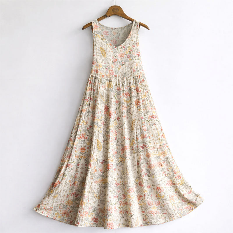 Marrakesh - Women's Boho Print Sleeveless Maxi Dress