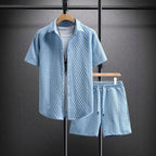 Matteo - Men's Diamond Pattern Resort Co-Ord Set