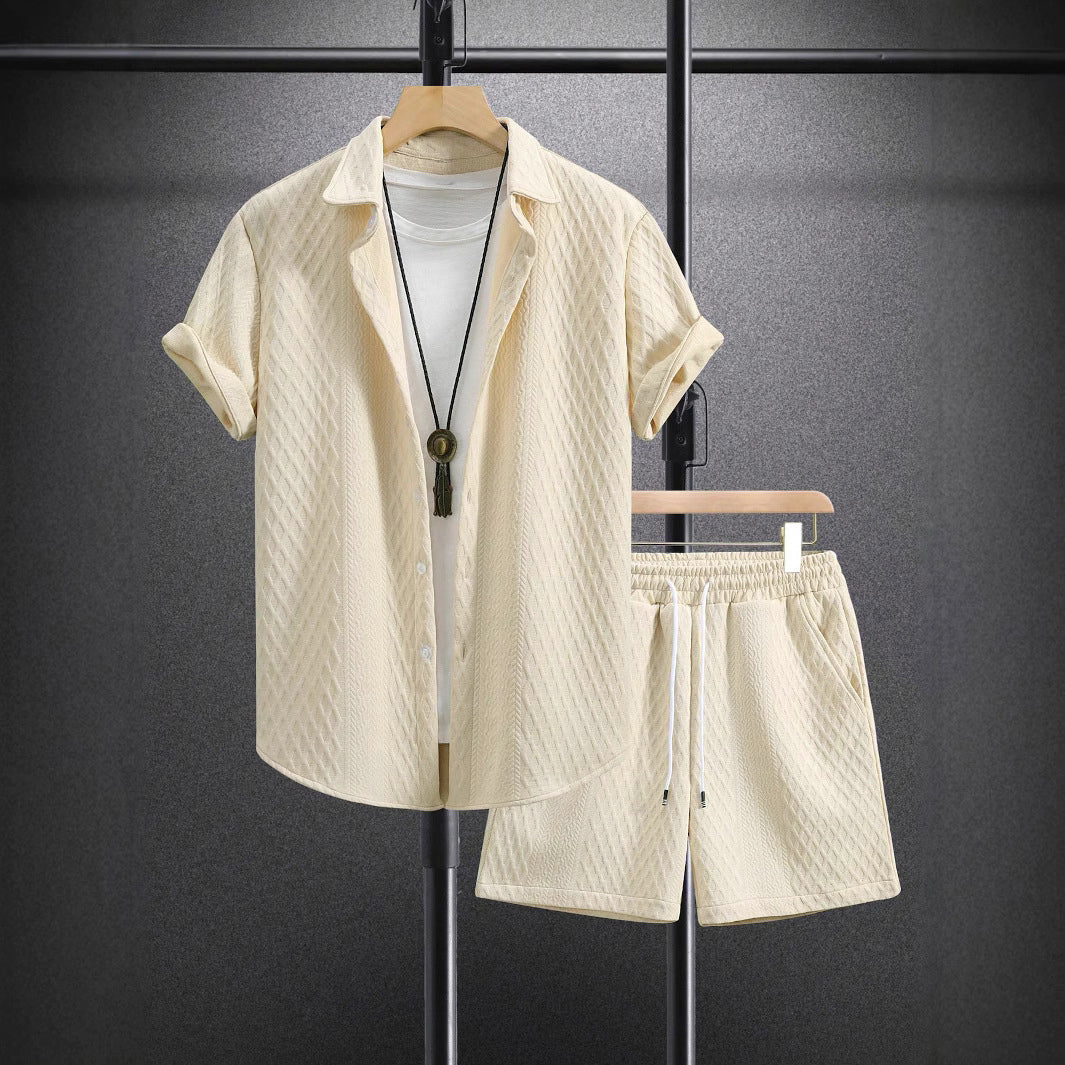 Matteo - Men's Diamond Pattern Resort Co-Ord Set