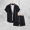 Matteo - Men's Diamond Pattern Resort Co-Ord Set