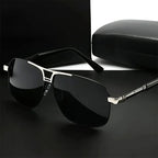 Monaco - Semi-Rimless Rectangular Polarized Sunglasses