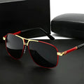 Monaco - Semi-Rimless Rectangular Polarized Sunglasses