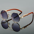 Mykonos - Round Metal Frame Vintage Sunglasses