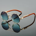 Mykonos - Round Metal Frame Vintage Sunglasses