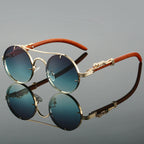 Mykonos - Round Metal Frame Vintage Sunglasses