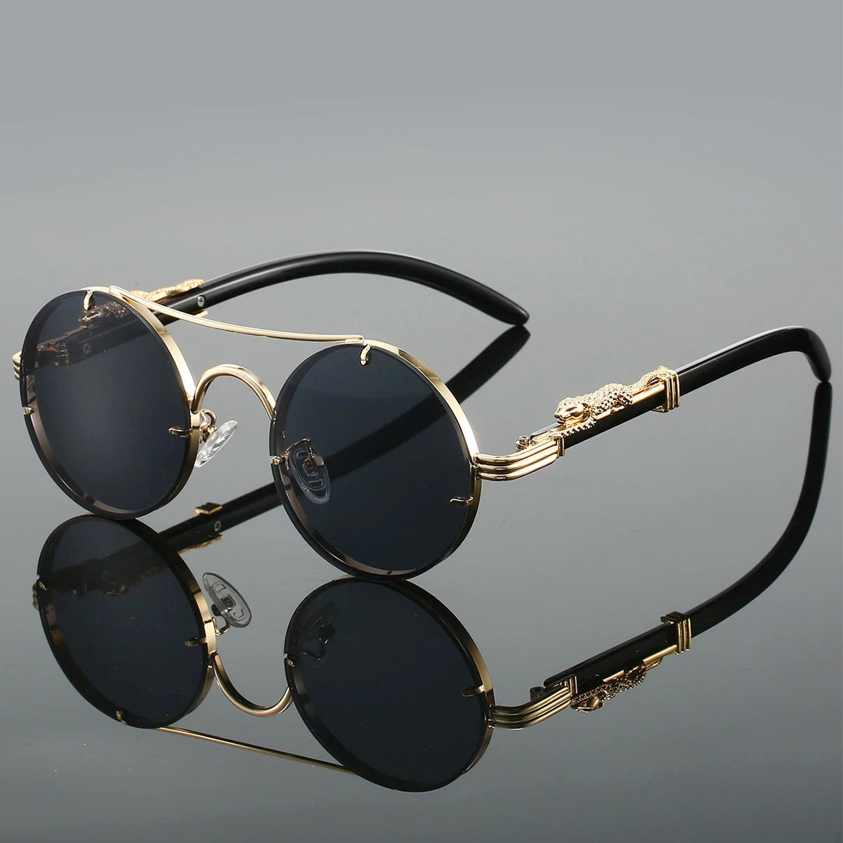 Mykonos - Round Metal Frame Vintage Sunglasses