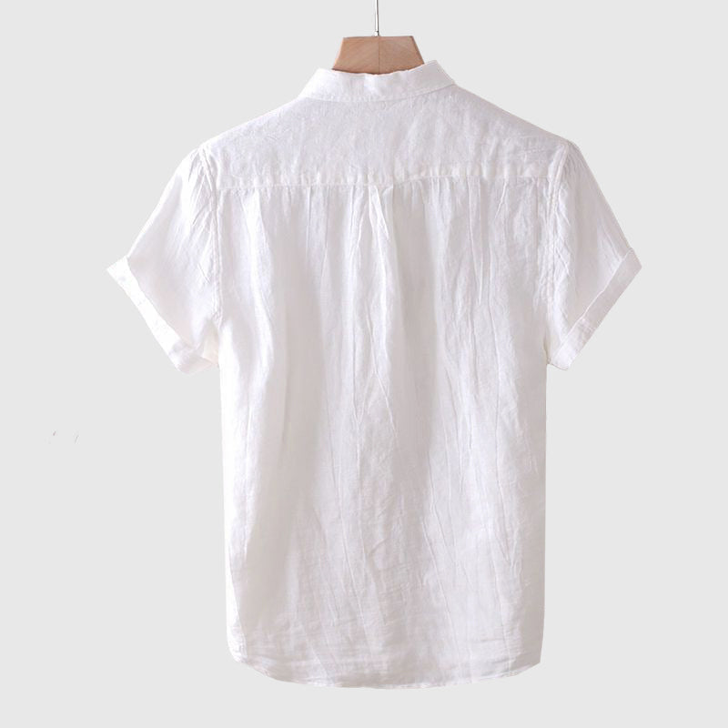 Noah - Men's Relaxed Linen Collared Shirt
