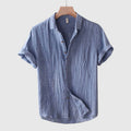 Noah - Men's Relaxed Linen Collared Shirt