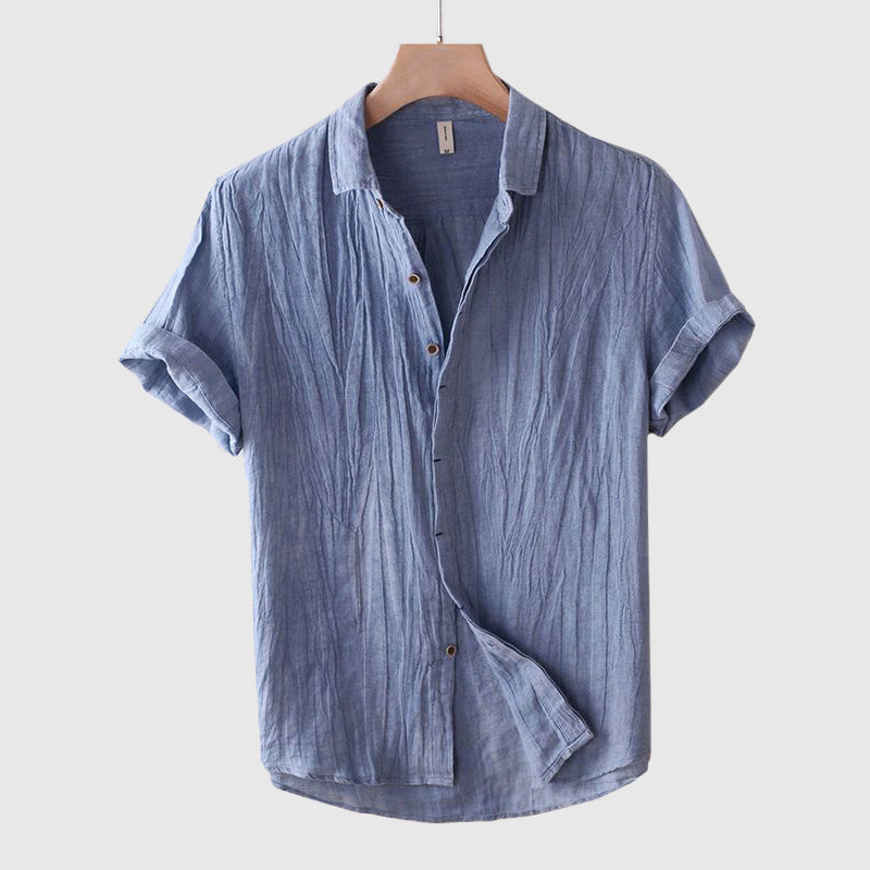 Noah - Men's Relaxed Linen Collared Shirt