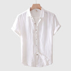 Noah - Men's Relaxed Linen Collared Shirt