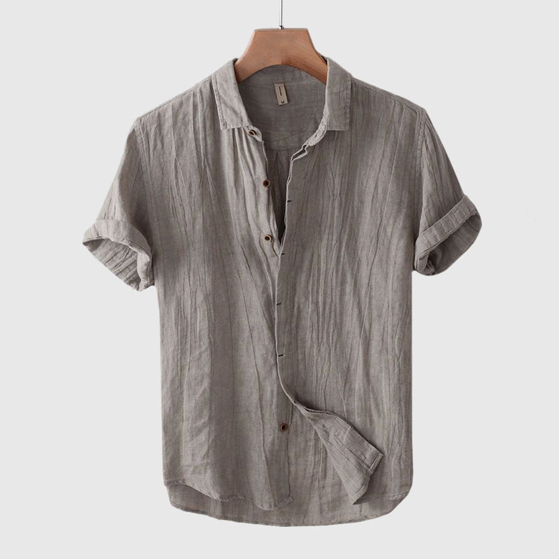 Noah - Men's Relaxed Linen Collared Shirt