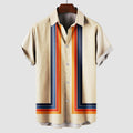 Nolan - Men's Retro Print Short Sleeve Shirt
