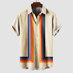 Nolan - Men's Retro Print Short Sleeve Shirt