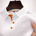 Oliver - Men's Contrast Placket Textured Short-Sleeve Polo