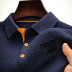 Oliver - Men's Contrast Placket Textured Short-Sleeve Polo