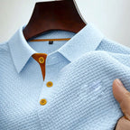 Oliver - Men's Contrast Placket Textured Short-Sleeve Polo