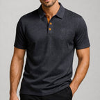 Oliver - Men's Contrast Placket Textured Short-Sleeve Polo
