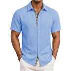 Oliver - Men's Contrast Plaid Trim Button-Down Shirt