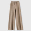 Paulene - Women's Cashmere Knit Pants with Relaxed Wide-Leg Fit