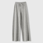Paulene - Women's Cashmere Knit Pants with Relaxed Wide-Leg Fit