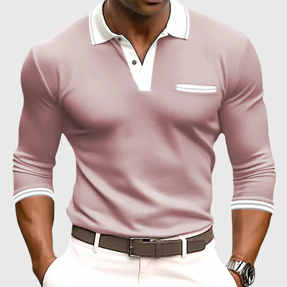 Quinlan - Men's Quarter Button Polo Shirt