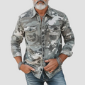 Ramon - Men's Camouflage Print Button-Down Shirt