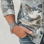 Ramon - Men's Camouflage Print Button-Down Shirt