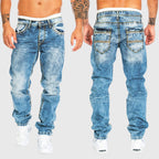 Ricardo - Vintage Faded Straight Leg Denim Jeans