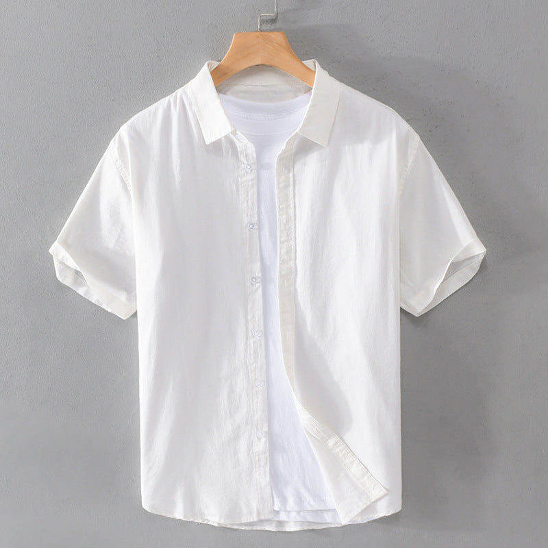 Robert - Men's Cotton Short-Sleeve Button-Down Shirt