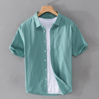 Robert - Men's Cotton Short-Sleeve Button-Down Shirt